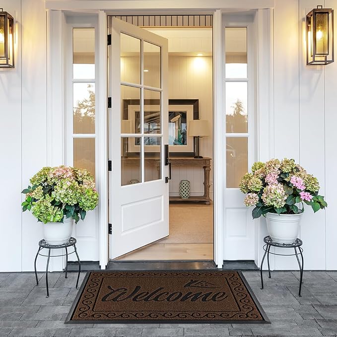 Yimobra Fall Door Mat Outdoor Indoor, Heavy Duty Windproof Welcome Mats - Image 7