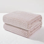 Exclusivo Mezcla Soft Waffle Fleece Bed Blanket King Size, Heather Tan | by ExclusivoMezcla