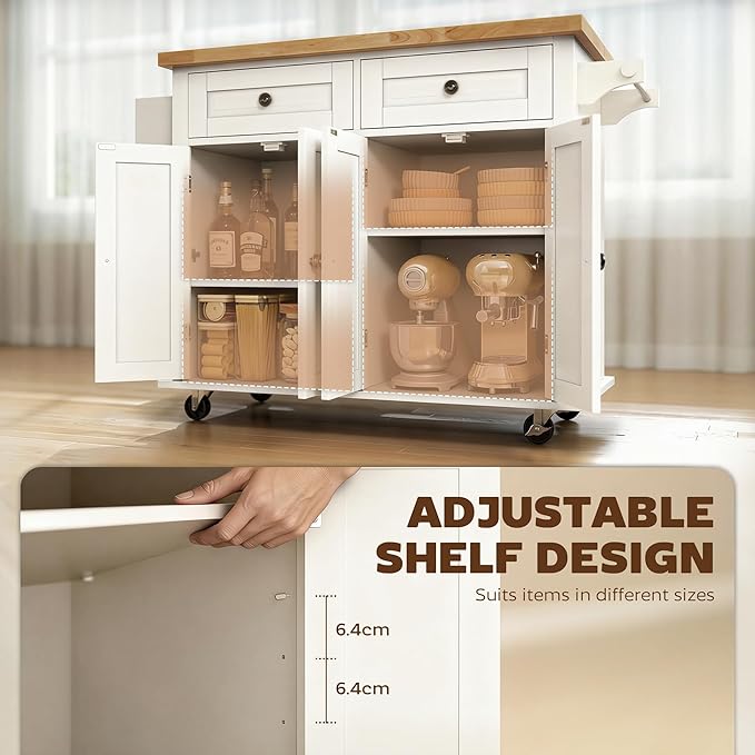HOMCOM Kitchen Island Cart - Image 4