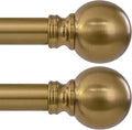 2 Pack Warm Gold Curtain Rods Set by Unknown