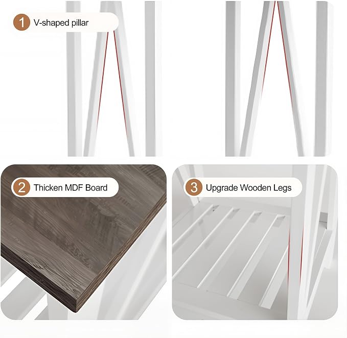 Farmhouse Square End Table, Accent Side Table - Image 5