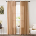 Camel Linen Curtains 80 Inches Long by Nanspring