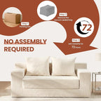 Convertible 5 in 1 Futon Sofa Bed Full Size, Corduroy Boneless Couch Sleeper - Image 7