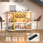 Unikito 4-Tier Metal Coffee Bar Cabinet - Image 5