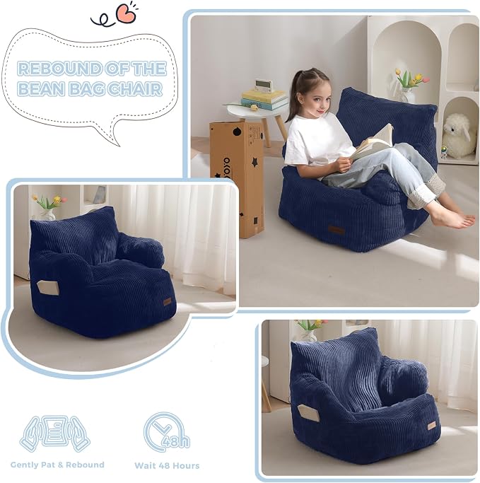 MAXYOYO Kids Bean Bag Chair, Stuffed Toddler Bean Bag Sofa - Image 4