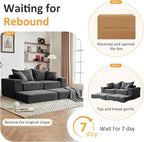 Modular Sectional Loveaeat Cloud Sofa, Boneless Couch - Image 9
