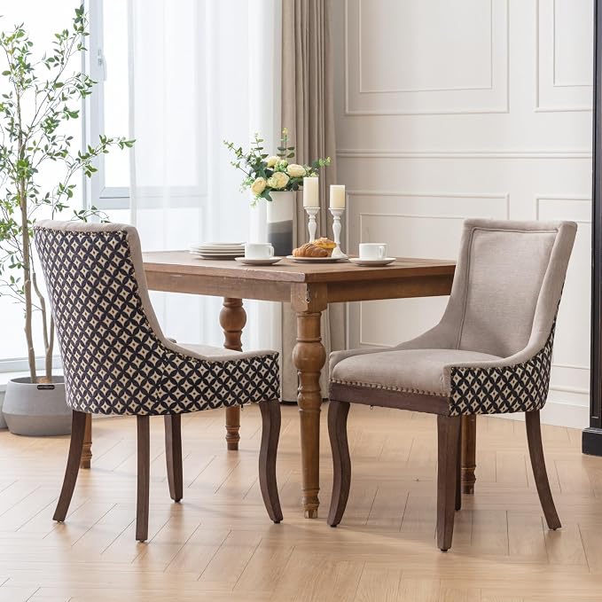 Modern Dining Chairs Set of 2, High Back Dining Chairs Side Chairs - Image 2