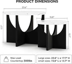 LIKIMIO Nesting Coffee Tables Set of 2, 23.6" Small Round Side Tables - Image 2