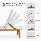 PURPLE LEAF Extra Wide Patio Chaise Lounge Set of 2 Outdoor Lounger French PE - Image 8