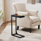 QEEIG Narrow C Shaped Side Table Set of 2 Living Room Sets Slim Couch Tray - Image 2