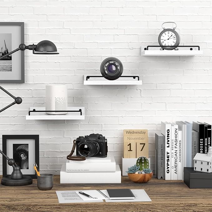 RYOFOBETTO Small Floating Shelf, 6X9 Inches Farmhouse Wall Shelves - Image 4
