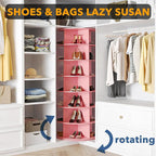 SpaceAid 7 Tier Rotating Shoe Rack Tower, Spinning Shoe Display Lazy Susan - Image 4