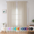 Extra Long Sheer Curtains 96 inches Long by OWENIE