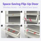 Display Cabinet with Acrylic Glass Doors, 5-Tiers Curio Cabinet with LED - Image 6