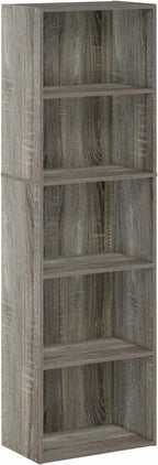 Furinno LUDER Book Shelf, 5-Tier Bookshelf, Bookcase - Image 6