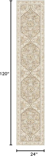 Yamaziot Washable Runner Rug, 2x10 Non-Slip Boho Hallway Kitchen Rug | Stain - Image 2