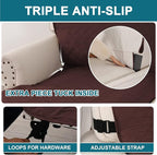 Turquoize 100% Waterproof Sofa Covers Chaise Lounge L Shape Sofa Protector - Image 4