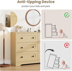 Garvee 6 Drawer Dresser for Bedroom, Wooden Mid Century Modern Chest of Drawers - Image 7