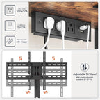 HOOBRO TV Stand with Mount and Power Outlet, LED Entertainment Center with - Image 3
