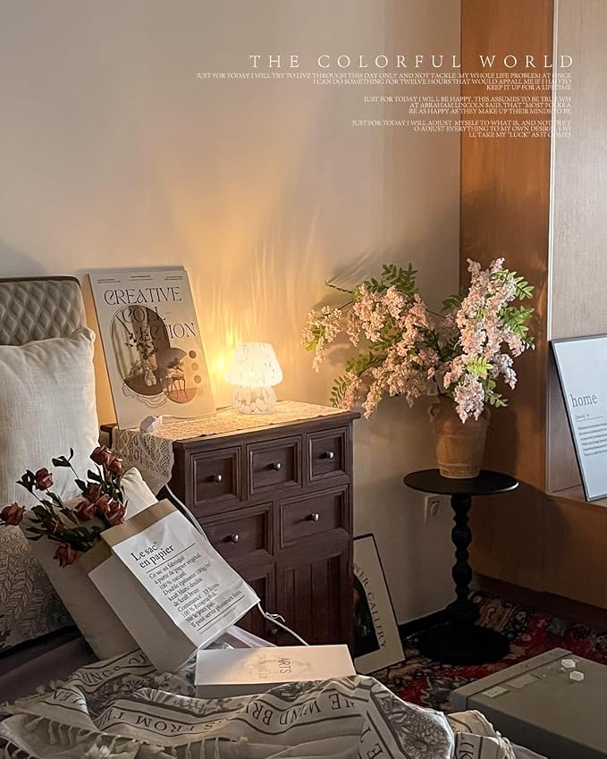 ONEWISH Mushroom Lamp Small Bedside Table Lamp-Nightstand Nightlight Dimmable - Image 7