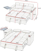 hansones ​66" Multi-Functional Pull-Out Sofa Bed - Image 2