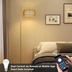 eyassi Arc Floor Lamp with 3 Color Temperatures, LED Gold Floor Lamp with - Image 4
