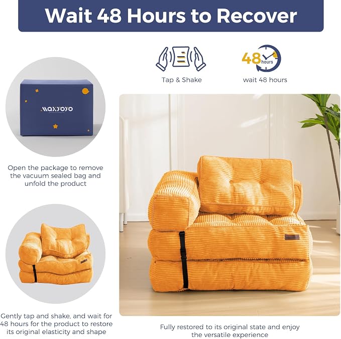 MAXYOYO Folding Sofa Bed, L-Shaped Convertible Sofa Bed Foldable Sleeper - Image 7