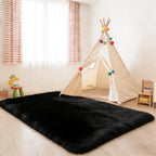 6x9 Area Rug Fluffy Shaggy Ultra Soft Faux Fur Non-Slip Machine Washable Carpet - Image 2