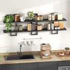 HOOBRO Floating Shelves, 15 Inch Wall Shelf Set of 3, Wall Mounted Storage - Image 3