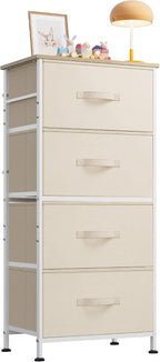 WLIVE Dresser with 4 Drawers, Storage Tower, Organizer Unit, Fabric Dresser by WLIVE