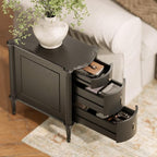 STO'SENSE Nightstand w/Charging Station & 3 Drawers, Pre-Assembled, Vintage - Image 4