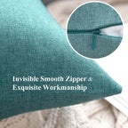 MIULEE Pack of 2 Decorative Outdoor Solid Waterproof Throw Pillow Covers Faux - Image 3