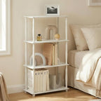 Furinno Turn-N-Tube Storage Shelves, 4-Tier Open Frame Book Shelf, Standing - Image 4