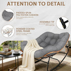 SUNCROWN Oversized Wicker Rocking Chair Indoor Outdoor, 450 LBS Heavy Duty - Image 7