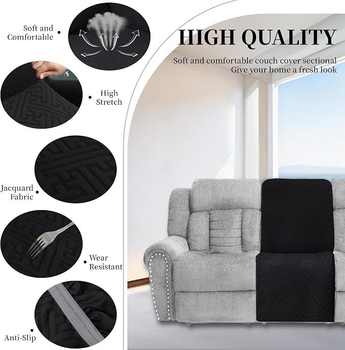 100% Waterproof Sectional Recliner Couch Covers - Image 5