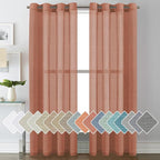H.VERSAILTEX Linen Curtains Natural Linen Blended Curtain Panels by HVERSAILTEX