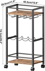 Bar Cart, Home Bar Serving Cart, Mobile Kitchen Carts - Image 7