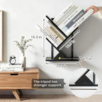 3 Tier Small Tree Bookshelf Black Floating Book Shelves - Image 2