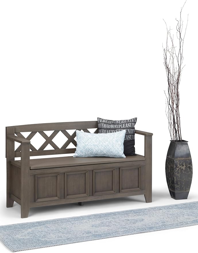 SIMPLIHOME Amherst Entryway Storage Bench - Image 13