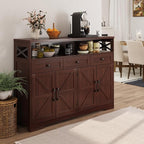 Befrases 52" L Modern Farmhouse Sideboard Buffet Cabinet, Kitchen Pantry Hutch - Image 9