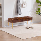 DUHOME Button-Tufted Ottoman Bench, Upholstered Bedroom Benches - Image 2