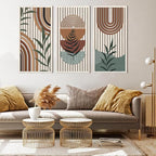 IARTTOP Large Boho Wood Wall Art 16x32 Inch Mid Century Modern Bohemian Wooden - Image 2