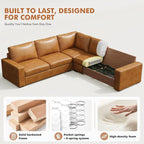 ABCASA Oversized Modular V Shaped Sectional Couches - Image 7