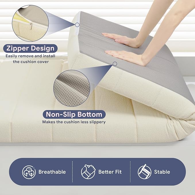 Custom Bay Window Cushion, Splash-Proof Window Seat Cushions Indoor, Customized - Image 4