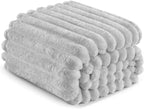 Exclusivo Mezcla Striped Fleece Throw Blanket - Image 8