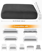 Fuloon Couch Cushion Slipcover, Super Stretch Individual Sofa Covers | 2 Pack - Image 3