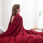 NEWCOSPLAY Fleece Ribbed Cozy Twin Blanket - Image 7