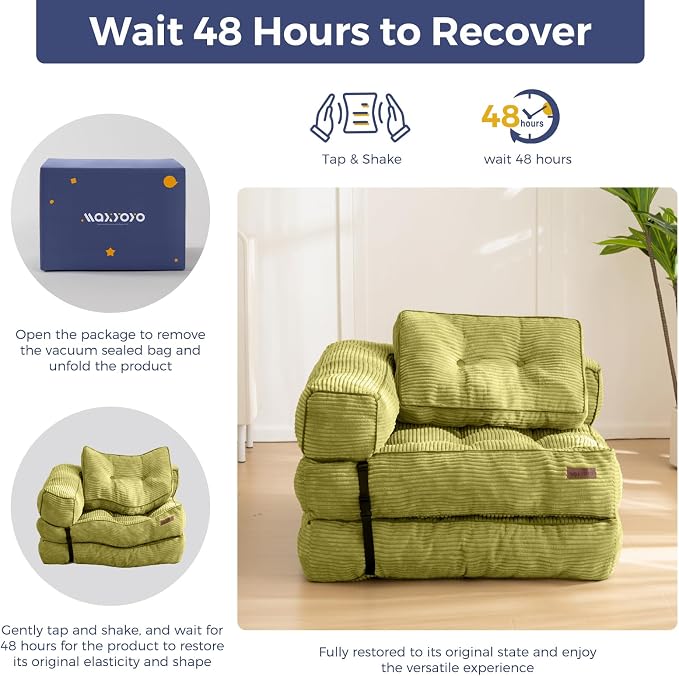 MAXYOYO Folding Sofa Bed, L-Shaped Convertible Sofa - Image 7