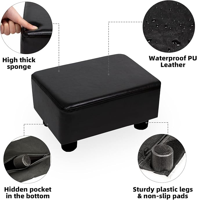 CAROLMADE Small Foot Stool Ottoman Footstool - Image 6