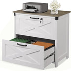 DEVAISE 2 Drawer File Cabinet, Lateral Wood Filing Storage Cabinet by DEVAISE